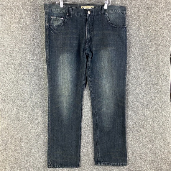 FUSAI Other - FUSAI Jeans Men's 42x32 Straight Leg Denim Dark Wash 100% Cotton
